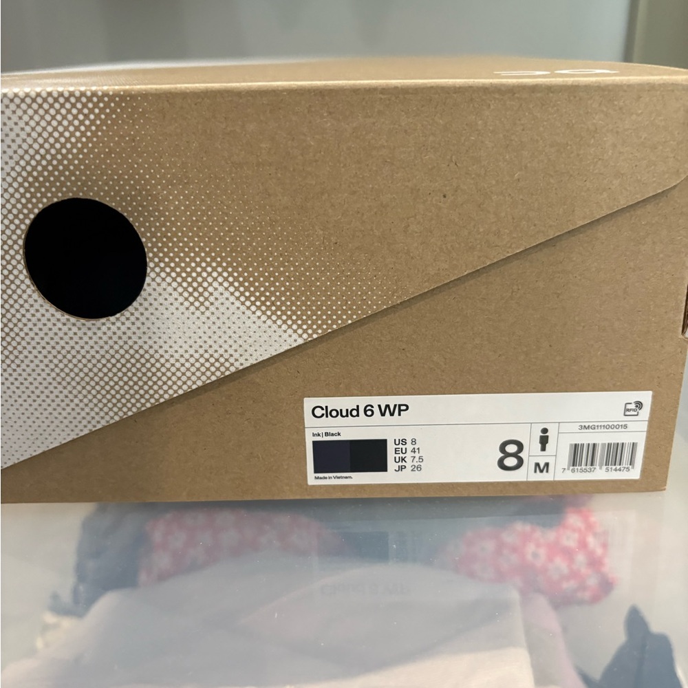 On Cloud 6 WP Black Shoes